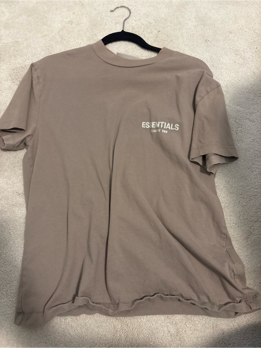 Fear of God Essentials Short Sleeve Tee — Taupe Brown